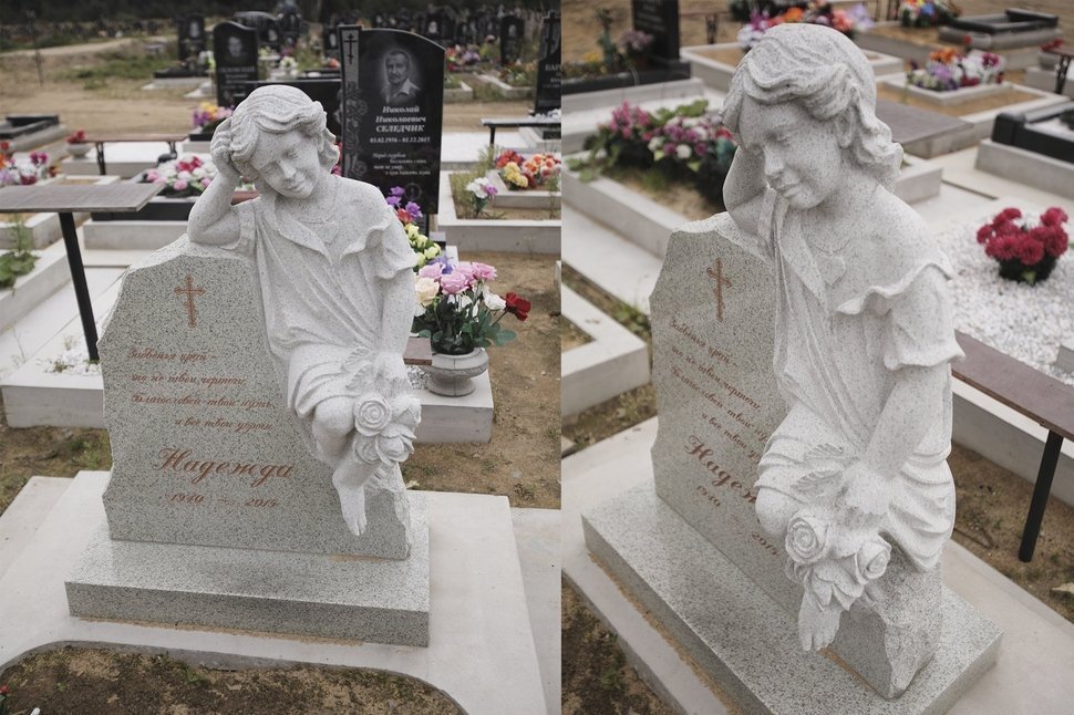 Скульптура мальчика из мансуровского гранита