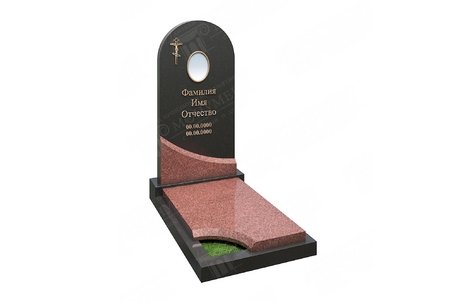 Памятник в форме арки с гранитной приставкой