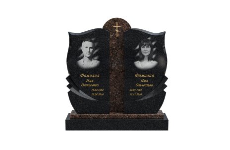 Двойные памятники на могилу из гранита