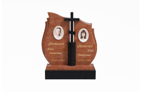 Памятник из двух стел, объединённых крестом