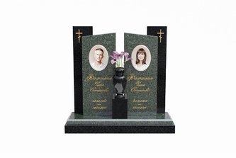 Памятник с двумя стелами, объединёнными консолью с вазочкой