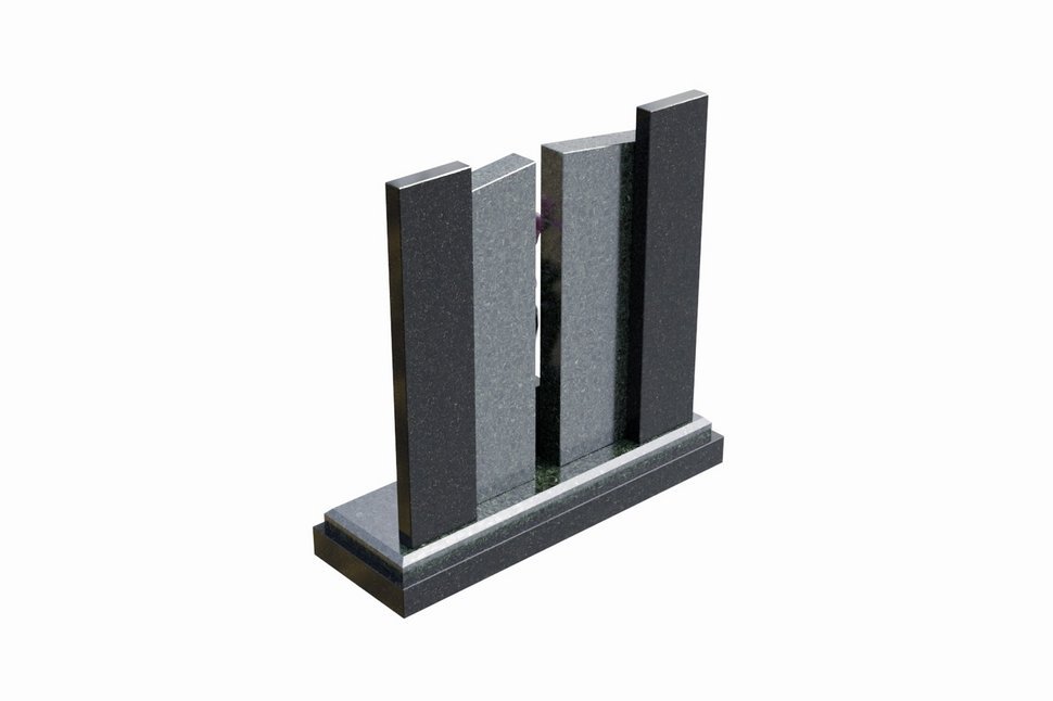 Памятник с двумя стелами, объединёнными консолью с вазочкой