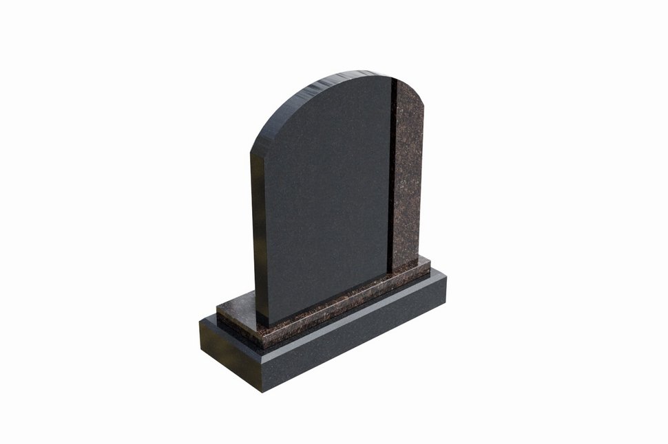 Классический двойной памятник с вазочкой