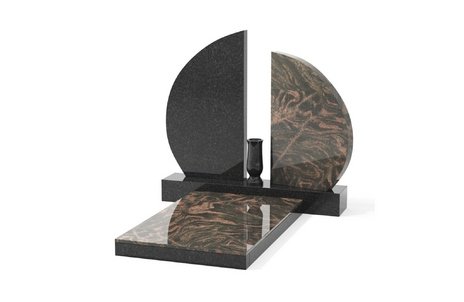 Двойной памятник с округлыми стелами