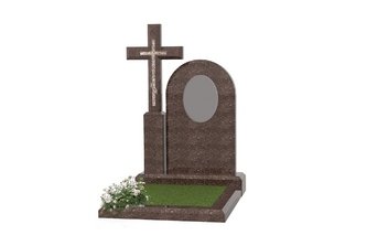 Памятник с крестом и арочной стелой