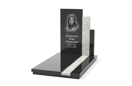 Классический памятник со светлыми вставками