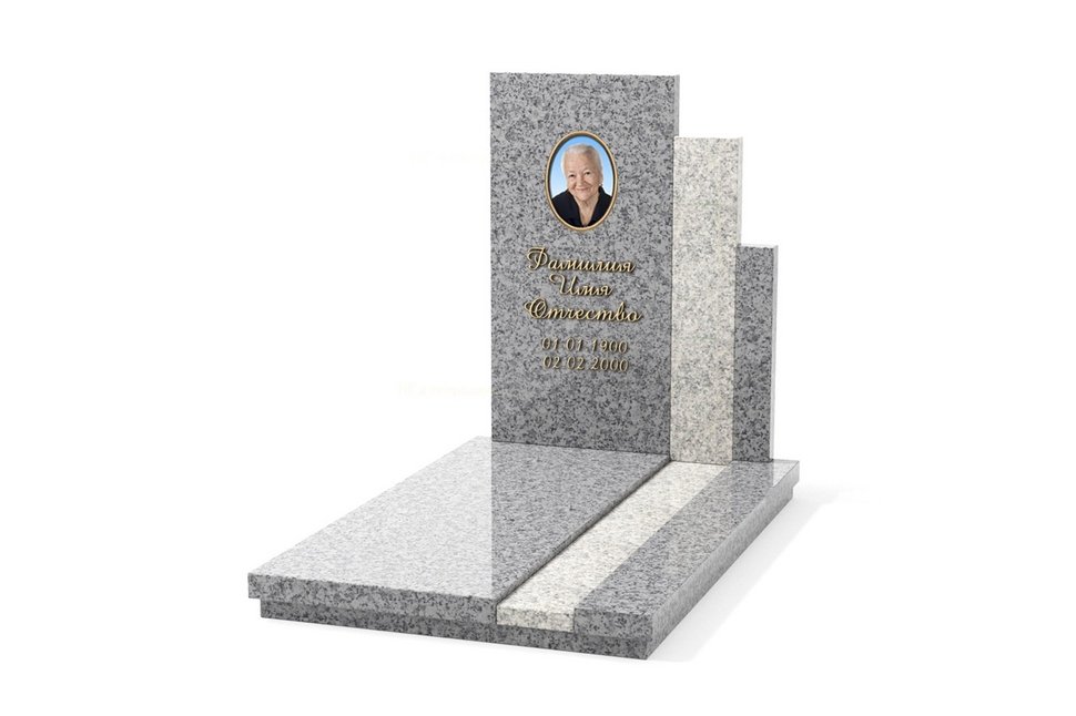 Классический памятник со светлыми вставками