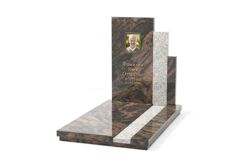 Классический памятник со светлыми вставками