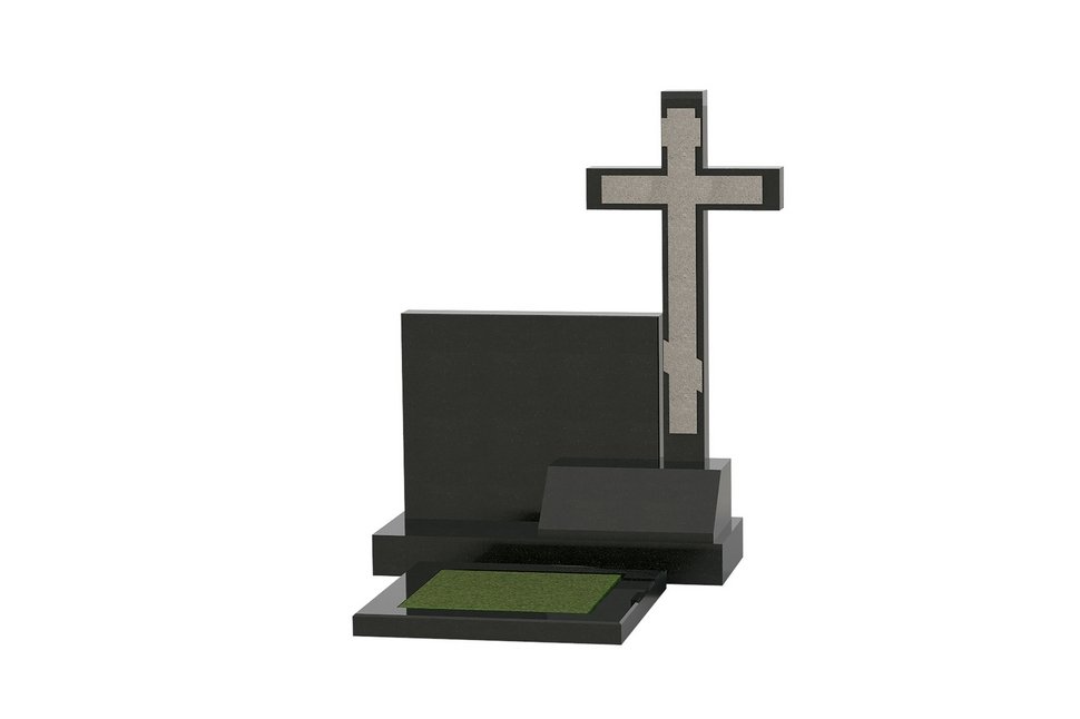 Горизонтальная стела с крестом на пьедестале