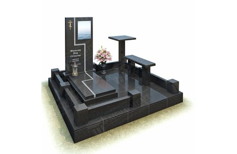 Копия Комплекс в классическом стиле с прямоугольной стелой и горизонтальной плитой