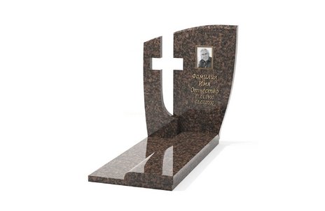 Памятник с воздушным крестом и двумя плитами