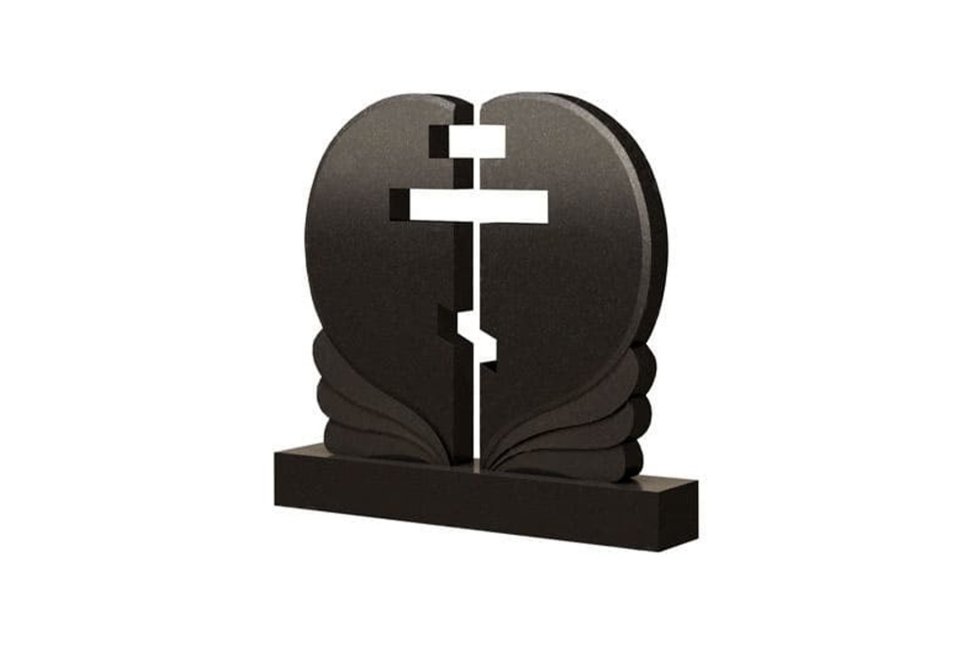 Две симметричные стелы с воздушным крестом