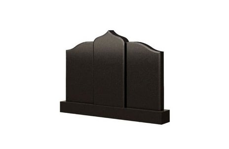 Тройной памятник с резной формой