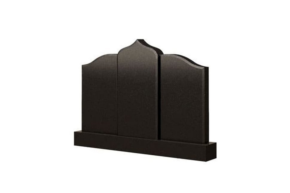 Тройной памятник с резной формой