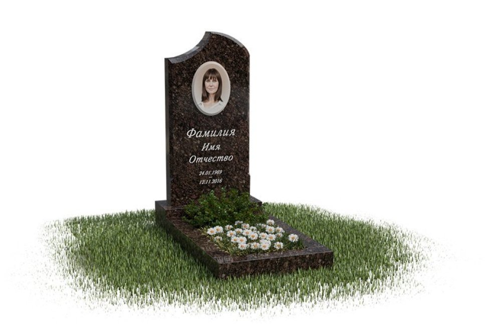 Классический памятник с лаконичной формой 