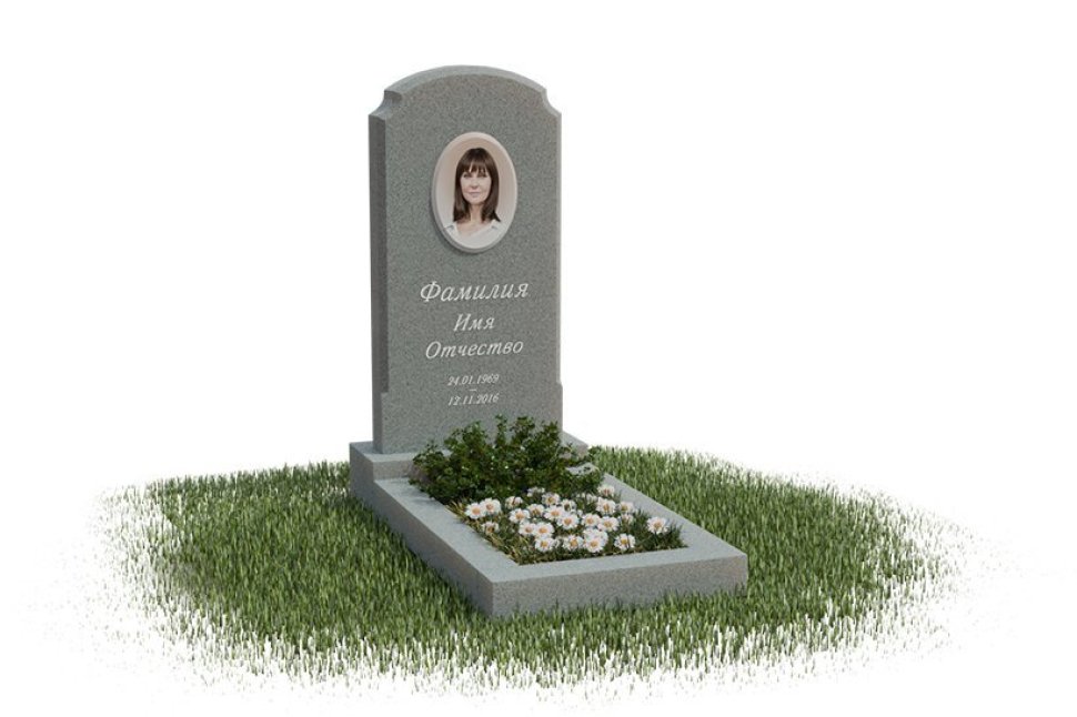 Классический памятник с формой резной арки