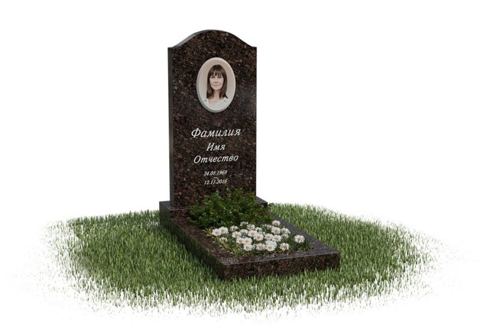 Классический памятник с формой фигурной арки