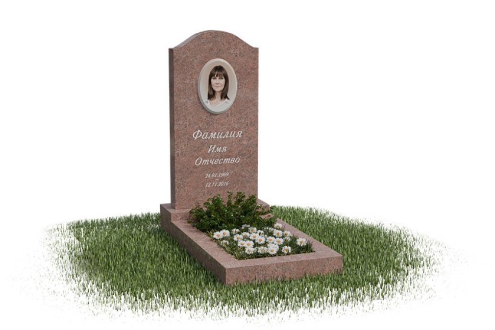 Классический памятник с формой фигурной арки