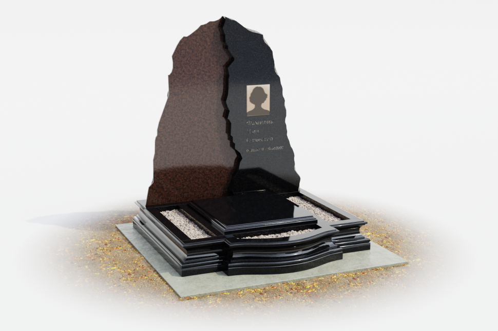 Авторский памятник из двух видов гранита