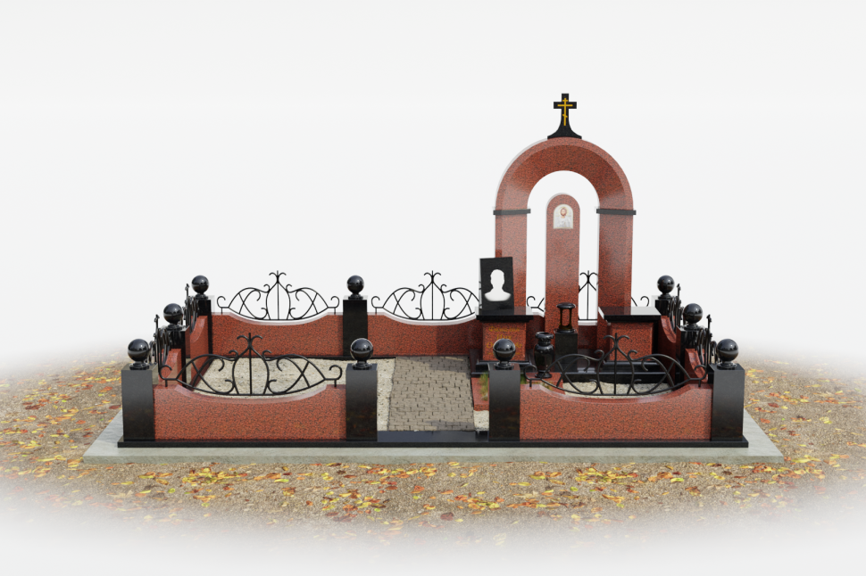 Памятник двух видов гранита