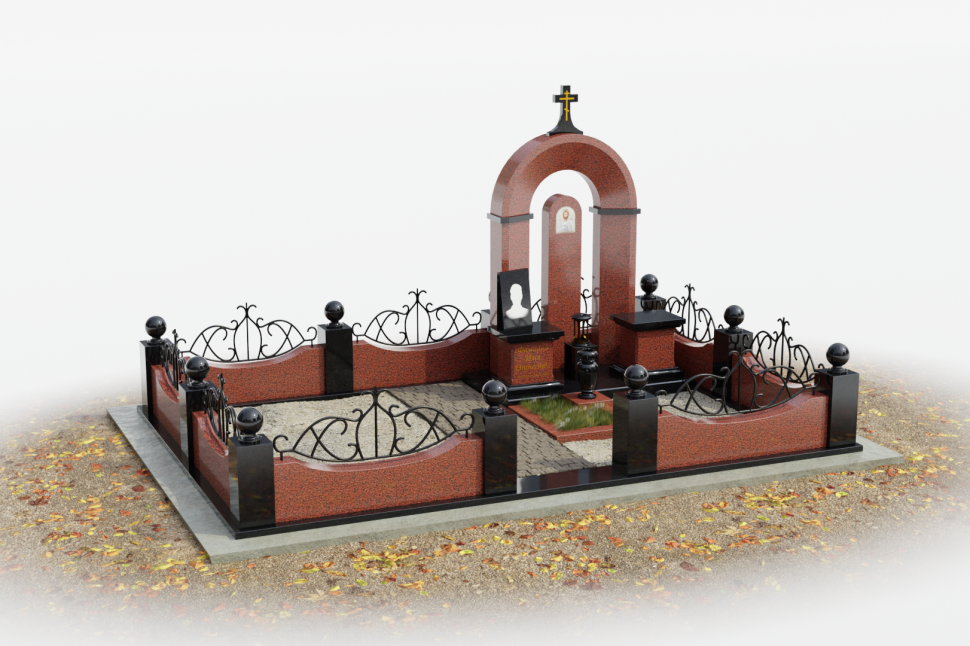 Памятник двух видов гранита