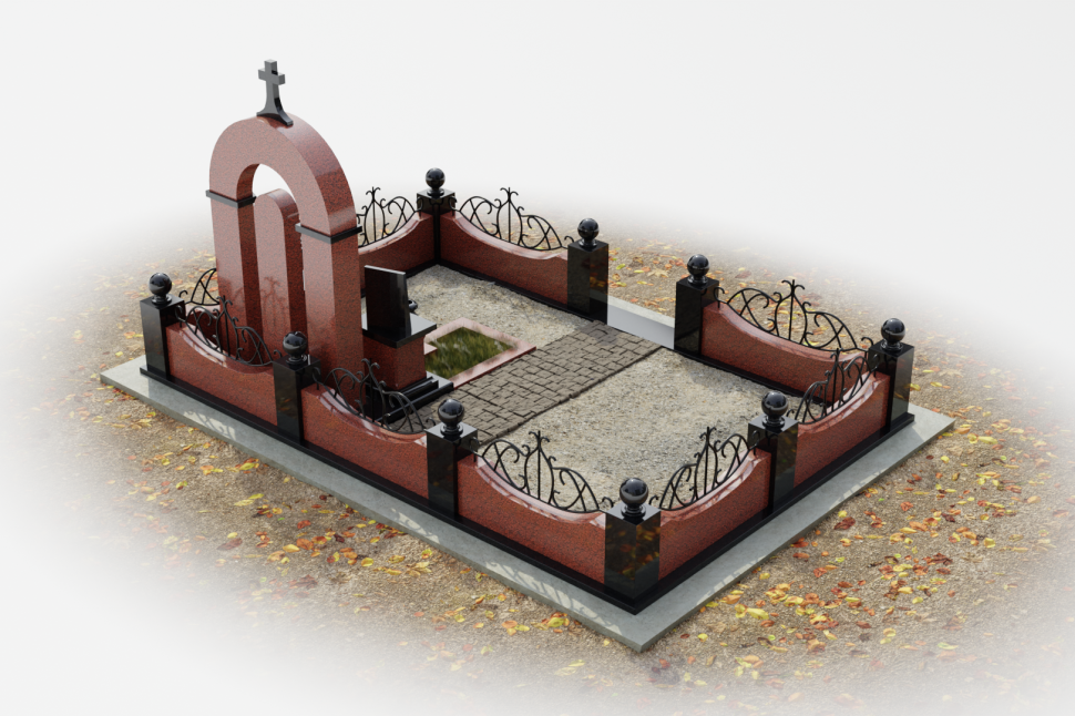 Памятник двух видов гранита